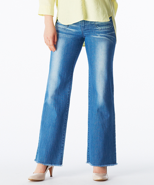 IEDIT（イディット）の「【股下丈が選べる】ミルブロウズ　ひかえめフレアーがちょうどいいヴィンテージライクワイドデニムパンツ　（デニムパンツ・レディース・ライトブルー/ブルー・1/6/10/7/2/8/3/4/9/5）」の16枚目の写真