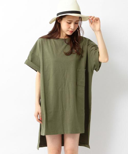 Another Edition(アナザーエディション)の「1ポケットボーイズTシャツ/AEBC 1POC BOYS T◆(Tシャツ/カットソー・レディース・オリーブ/ライトブルー/オレンジ/ホワイト/ライトグレー・フリー)」の3枚目の写真