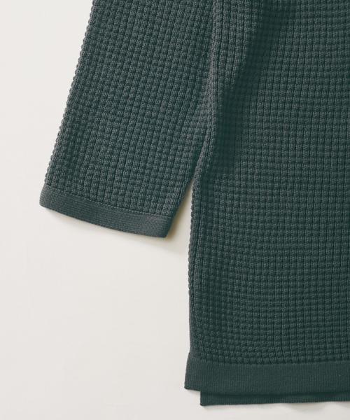 MONKEY TIME（モンキータイム）の「＜monkey time＞ ジップ クルーネック クオータースリーブニット◆（ニット/セーター・メンズ・ダークグレー/オリーブ・MEDIUM/SMALL/LARGE/X-LARGE）」の3枚目の写真