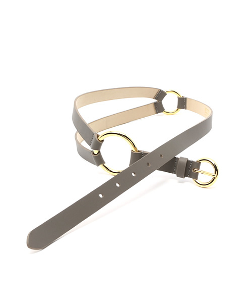 FIGARO Paris(フィガロパリ)の「ARRON オモテガワ マルバックル ベルト(ベルト・レディース・グレー・80)」の1枚目の写真