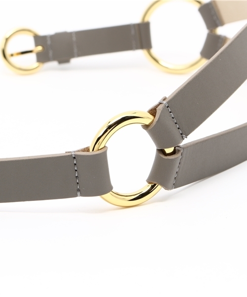 FIGARO Paris(フィガロパリ)の「ARRON オモテガワ マルバックル ベルト(ベルト・レディース・グレー・80)」の3枚目の写真