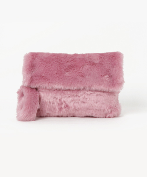 WEGO（ウィゴー）の「WEGO/クチオレファークラッチバッグ（クラッチバッグ・レディース・ブラウン/ブラック/ワイン/グレー/ピンク・FREE）」の4枚目の写真