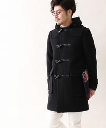 coen | カバーリングダッフルコート(ネイビー)(ダッフルコート)