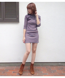 SLY | BORDER HINECK TIGHT OP(ワンピース)