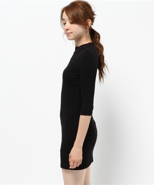 SLY（スライ）の「BORDER HINECK TIGHT OP（ワンピース・レディース・オレンジ系その他/レッド系その他/ブラック・2/1）」の5枚目の写真