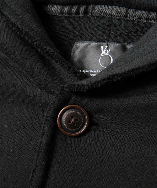 VIRGOwearworks（ヴァルゴウェアワークス）の「Sweat hood long coat（ポンチョ・メンズ・ブラック/ナチュラル・2/3/4）」の6枚目の写真