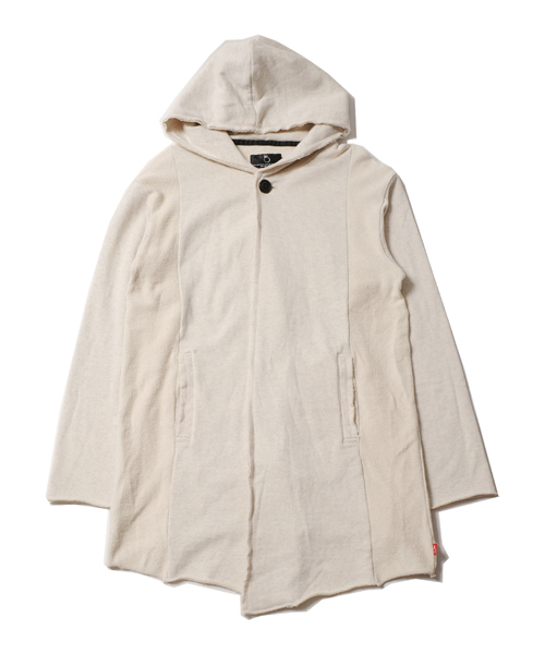 VIRGOwearworks（ヴァルゴウェアワークス）の「Sweat hood long coat（ポンチョ・メンズ・ブラック/ナチュラル・2/3/4）」の12枚目の写真