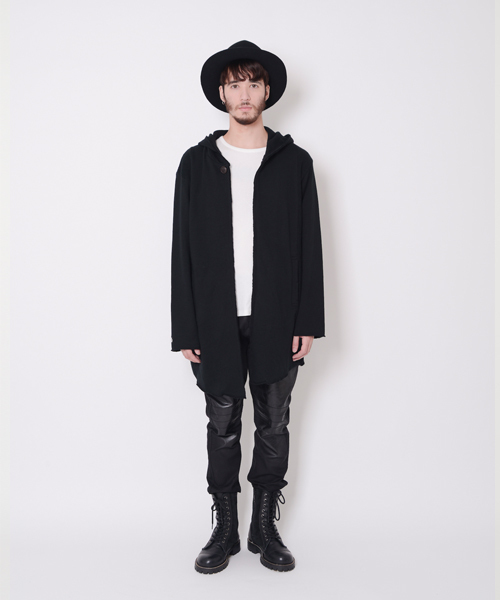 VIRGOwearworks（ヴァルゴウェアワークス）の「Sweat hood long coat（ポンチョ・メンズ・ブラック/ナチュラル・2/3/4）」の11枚目の写真