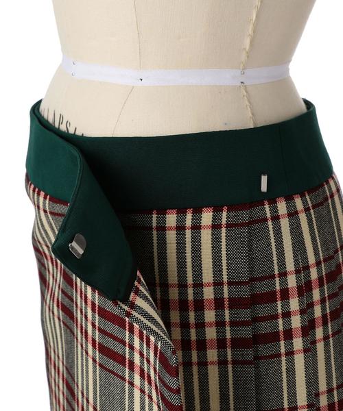 Drawer（ドゥロワー）の「Drawer チェック スカート（スカート）」 - WEAR