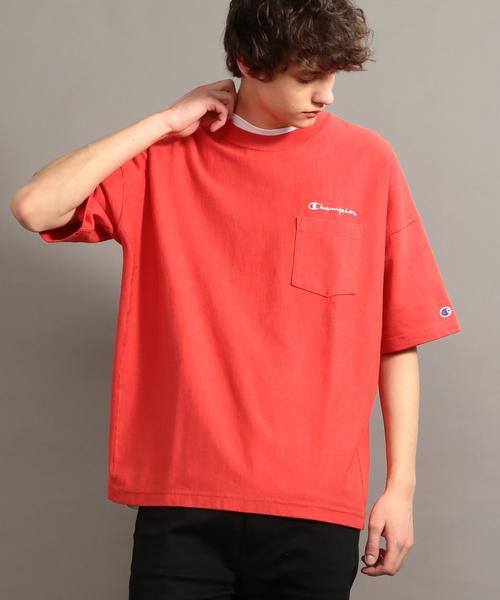 Champion（チャンピオン）の「【別注】＜Champion(チャンピオン）＞ REVERSE WEAVE TEE/Tシャツ ◆（Tシャツ/カットソー・メンズ・ホワイト/ブラック/ライム/ネイビー/パープル/レッド・LARGE/MEDIUM/SMALL）」の6枚目の写真