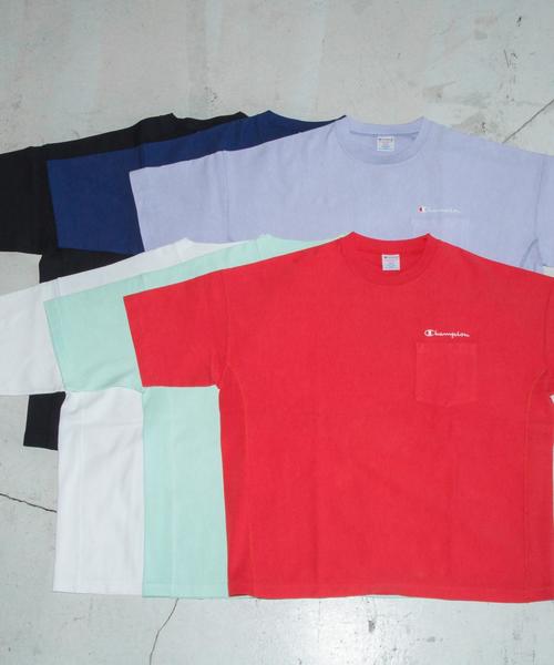 Champion（チャンピオン）の「【別注】＜Champion(チャンピオン）＞ REVERSE WEAVE TEE/Tシャツ ◆（Tシャツ/カットソー・メンズ・ホワイト/ブラック/ライム/ネイビー/パープル/レッド・LARGE/MEDIUM/SMALL）」の17枚目の写真