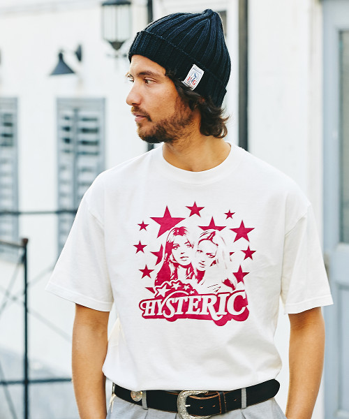 HYSTERIC GLAMOUR(ヒステリックグラマー)の「STAR プリント Tシャツ(Tシャツ/カットソー・メンズ・ホワイト/オレンジ/グリーン・X-SMALL/SMALL/MEDIUM/LARGE)」の2枚目の写真