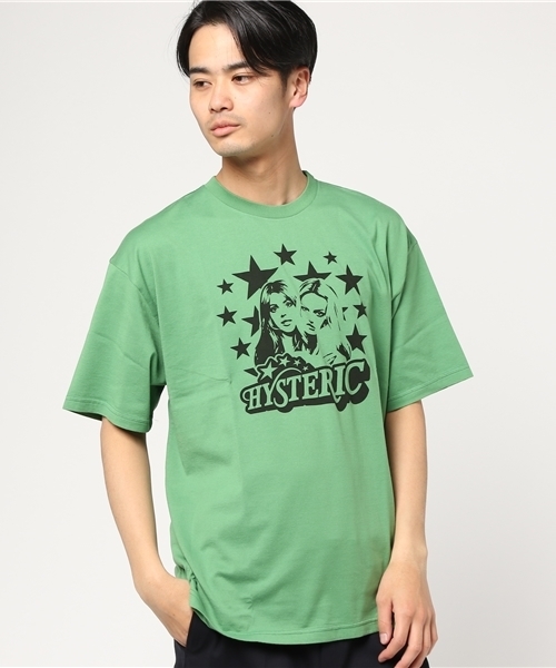 HYSTERIC GLAMOUR(ヒステリックグラマー)の「STAR プリント Tシャツ(Tシャツ/カットソー・メンズ・ホワイト/オレンジ/グリーン・X-SMALL/SMALL/MEDIUM/LARGE)」の4枚目の写真