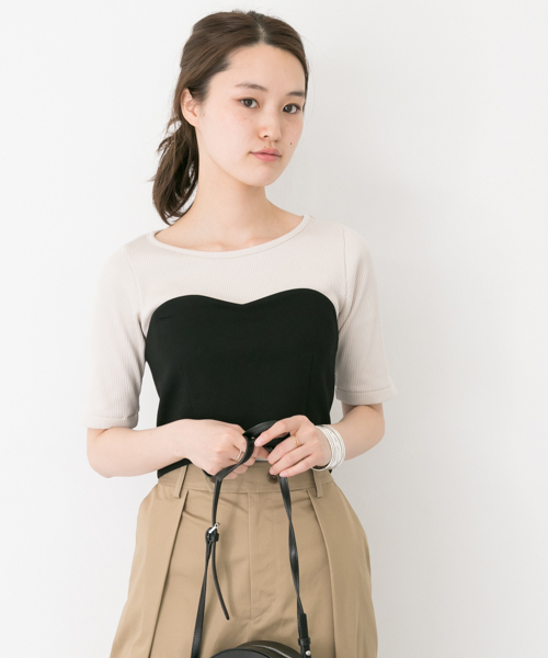 URBAN RESEARCH（アーバンリサーチ）の「UR ボートネックテレコカットソー（Tシャツ/カットソー・レディース・オフホワイト/イエロー/ライトベージュ/ブラウン系その他/ブラック・FREE）」の16枚目の写真