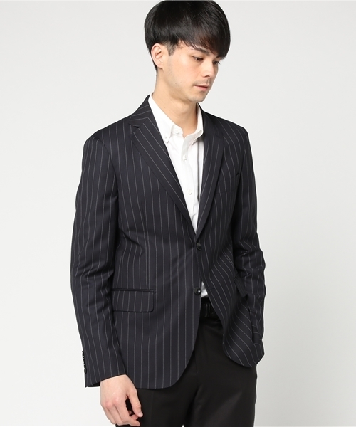 CUSTOM CULTURE（カスタムカルチャー）の「【CUSTOM CULTURE】　2BS　セットアップジャケット　ウールタッチツイル / エステルドビー（スーツジャケット・メンズ・ネイビー/ブルー系その他/ブルー系その他2/グレー系その他/ブラック・1/2/4/3）」の5枚目の写真