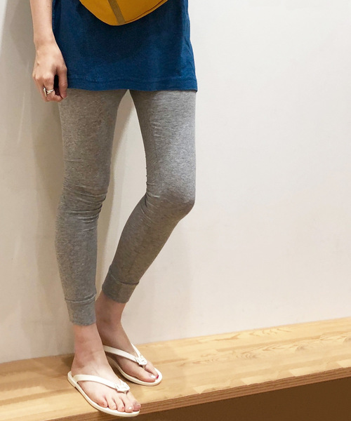 Jersey Slit Leggins 　レギンス　ベージュ Born Bare Jersey Full Length Leggings/ボーンベアジャージフル