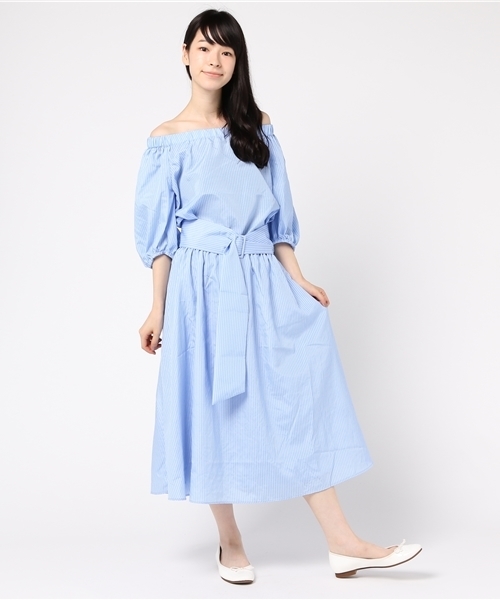 FREE'S MART（フリーズマート）の「ストライプブラウス×スカート×ベルト　セット（ワンピース・レディース・ブルー系その他/ブラック系その他・FREE）」の21枚目の写真