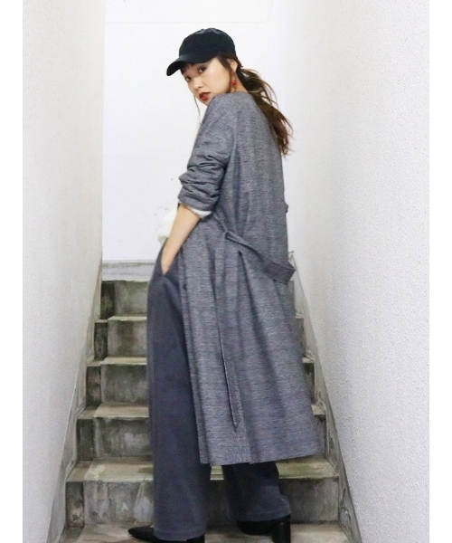 Ungrid（アングリッド）の「ノーカラーグレンチェックコート（その他  