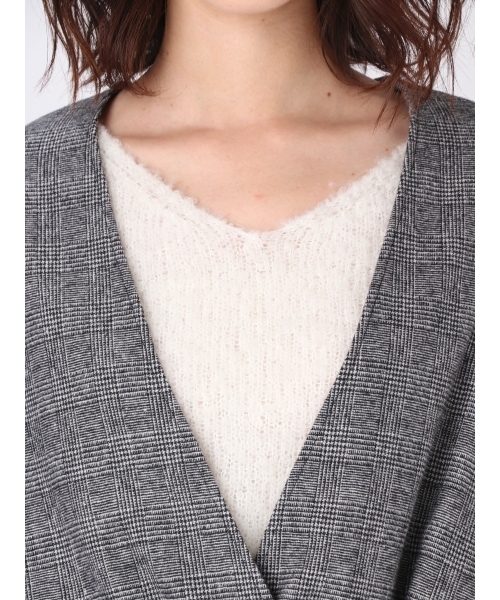 Ungrid（アングリッド）の「ノーカラーグレンチェックコート（その他  