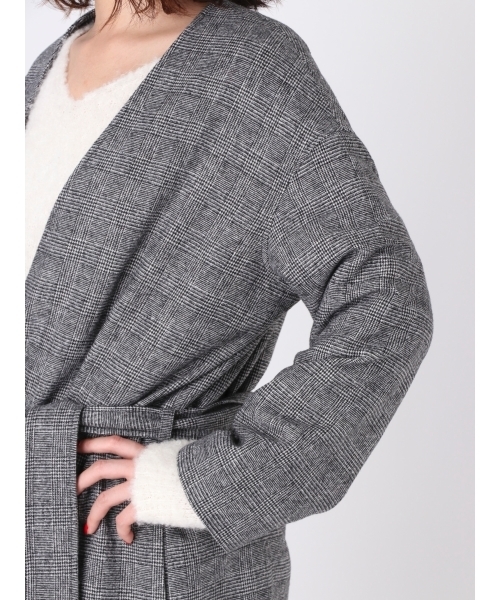 Ungrid（アングリッド）の「ノーカラーグレンチェックコート（その他  