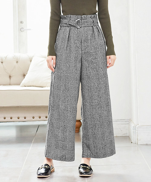 KOBE LETTUCE（コウベレタス）の「ベルト付☆ピーチスキンタッチウエストラッピングワイドパンツ（その他パンツ・レディース・その他1/ブラック/ダークグリーン/キャメル/その他2/パープル/ボルドー/ピンク系その他/グレー/ベージュ/ミント/ブルー系その他・FREE）」の11枚目の写真