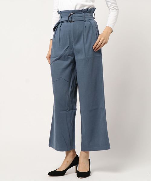 KOBE LETTUCE（コウベレタス）の「ベルト付☆ピーチスキンタッチウエストラッピングワイドパンツ（その他パンツ・レディース・その他1/ブラック/ダークグリーン/キャメル/その他2/パープル/ボルドー/ピンク系その他/グレー/ベージュ/ミント/ブルー系その他・FREE）」の7枚目の写真