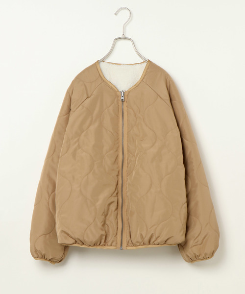 notch.（ノッチ）の「ボアリバーシブルブルゾン （ブルゾン・レディース・ベージュ/オリーブ/キャメル・M）」の17枚目の写真