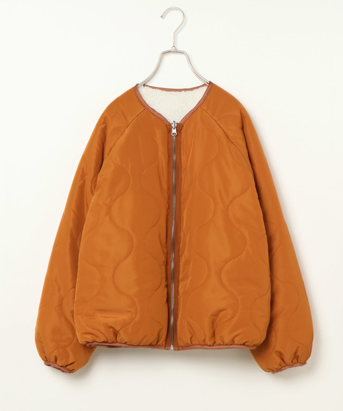 notch.（ノッチ）の「ボアリバーシブルブルゾン （ブルゾン・レディース・ベージュ/オリーブ/キャメル・M）」の13枚目の写真