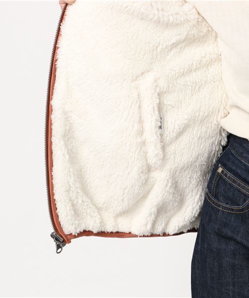 notch.（ノッチ）の「ボアリバーシブルブルゾン （ブルゾン・レディース・ベージュ/オリーブ/キャメル・M）」の5枚目の写真