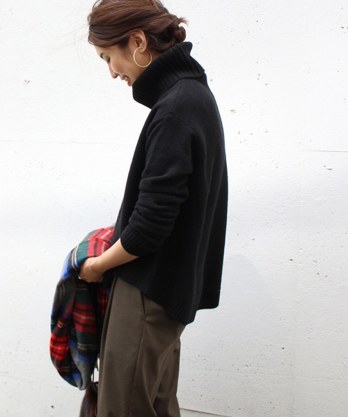 FRAMeWORK（フレームワーク）の「W/Ca タートルプルオーバー3◆（ニット/セーター・レディース・ブラック/グレー・FREE）」の12枚目の写真