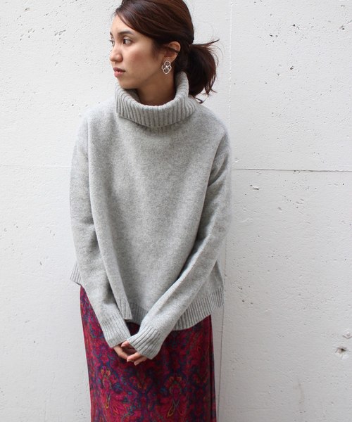 FRAMeWORK（フレームワーク）の「W/Ca タートルプルオーバー3◆（ニット/セーター・レディース・ブラック/グレー・FREE）」の15枚目の写真