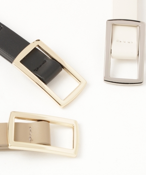 LEPSIM（レプシィム）の「ピンレスリバーシブルホソベルト　781379（ベルト・レディース・グレイッシュベージュ/ブラック/ダークブラウン/オフホワイト・ONE SIZE）」の11枚目の写真