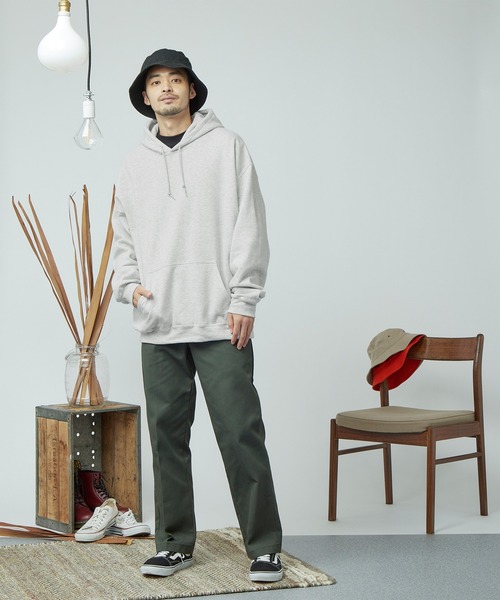 ギルダン USAオーバーサイズ ロングスリーブ 裏起毛 プル