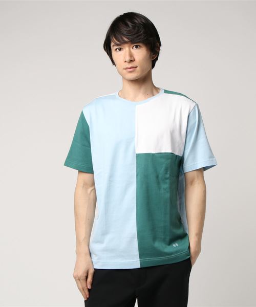 McGREGOR(マックレガー)の「コットン天竺パネル切り替えTシャツ(Tシャツ/カットソー・メンズ・ベージュ/ライトブルー/ライム・L/LL/M)」の3枚目の写真