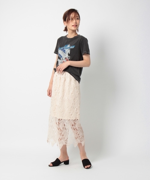 laboratory work（ラボラトリーワーク）の「ペガサスロックTシャツ（Tシャツ/カットソー・レディース・オフホワイト/ブラック・MEDIUM）」の12枚目の写真