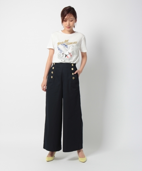 laboratory work（ラボラトリーワーク）の「ペガサスロックTシャツ（Tシャツ/カットソー・レディース・オフホワイト/ブラック・MEDIUM）」の5枚目の写真