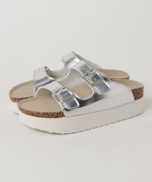 WEGO(ウィゴー)の「WEGO/厚底コンフォートサンダル(サンダル・レディース・シルバー/ホワイト/ブラック・LARGE/MEDIUM)」の20枚目の写真