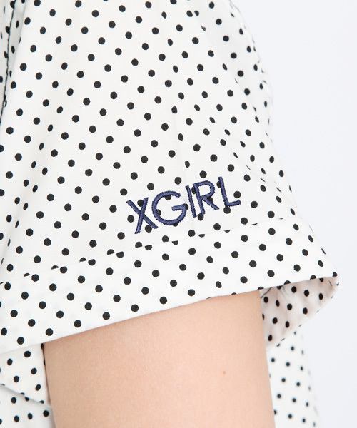 X-girl(エックスガール)の「CIRCULAR SHIRT DRESS(ワンピース・レディース・ホワイト/ブラック/ライトブルー・1/2)」の9枚目の写真