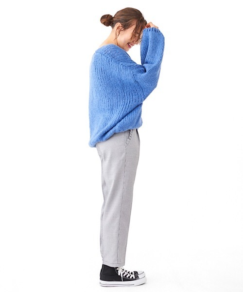 flower（フラワー）の「ギンガムフリルパンツ（その他パンツ・レディース・ブラック/ブルー・FREE）」の6枚目の写真