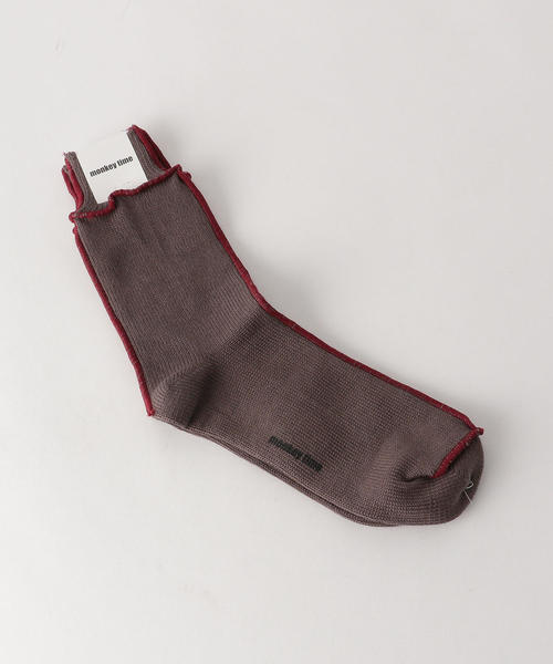 MONKEY TIME(モンキータイム)の「<monkey time> LOCK SAWING SOCKS/ソックス(ソックス/靴下・メンズ・ダークグリーン/ブラック/ホワイト/ダークグレー・FREE)」の3枚目の写真
