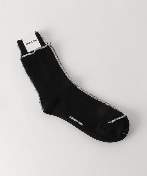 MONKEY TIME(モンキータイム)の「<monkey time> LOCK SAWING SOCKS/ソックス(ソックス/靴下・メンズ・ダークグリーン/ブラック/ホワイト/ダークグレー・FREE)」の2枚目の写真