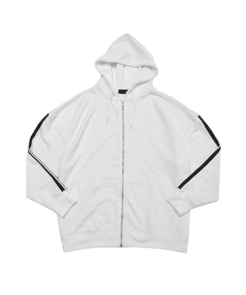MinoriTY（マイノリティ）の「2本ライン/袖ラインZIPビッグパーカー（パーカー・メンズ・ブラック系その他2/ホワイト系その他2/グレー系その他2/ブラック系その他/ホワイト系その他/グレー系その他・FREE）」の15枚目の写真