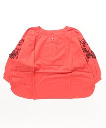 ヴィンテージ　オレンジ　ブラウス　ベロア　レース レースフレンチスリーブ レース」に該当するシャツ/ブラウス