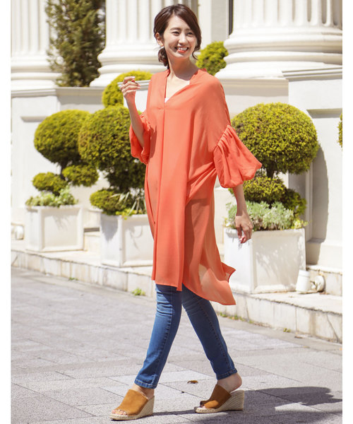 バルーンスリーブスキッパーワンピース シャツワンピース Mili An Deni ミリアンデニ のファッション通販 Zozotown