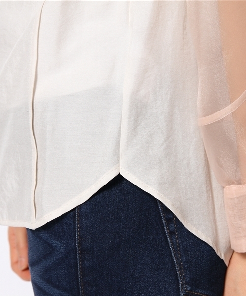 Another Edition(アナザーエディション)の「AE オーガンジー×シフォン BLS(シャツ/ブラウス・レディース・オフホワイト/ベージュ・フリー)」の9枚目の写真