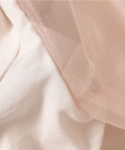 Another Edition(アナザーエディション)の「AE オーガンジー×シフォン BLS(シャツ/ブラウス・レディース・オフホワイト/ベージュ・フリー)」の4枚目の写真