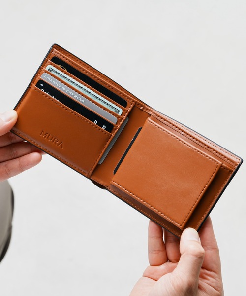 MURA（ムラ）の「コードバン調/カーボン レザー box型小銭入れ 二つ折り財布（財布・メンズ・ブラック/ダークブラウン/ネイビー/グリーン/ブラック系その他/ブルー系その他/キャメル/ワイン・FREE）」の19枚目の写真