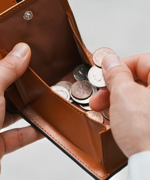 MURA（ムラ）の「コードバン調/カーボン レザー box型小銭入れ 二つ折り財布（財布・メンズ・ブラック/ダークブラウン/ネイビー/グリーン/ブラック系その他/ブルー系その他/キャメル/ワイン・FREE）」の21枚目の写真