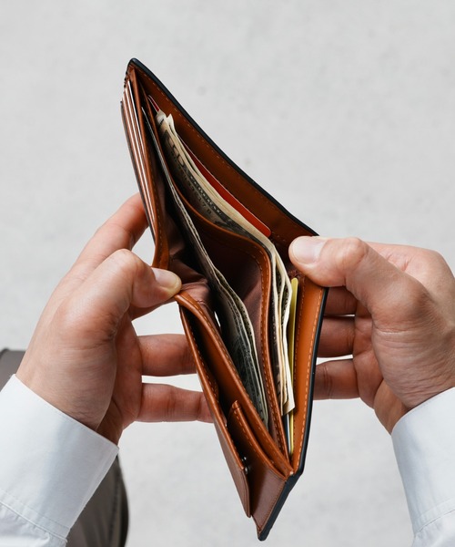 MURA（ムラ）の「コードバン調/カーボン レザー box型小銭入れ 二つ折り財布（財布・メンズ・ブラック/ダークブラウン/ネイビー/グリーン/ブラック系その他/ブルー系その他/キャメル/ワイン・FREE）」の20枚目の写真