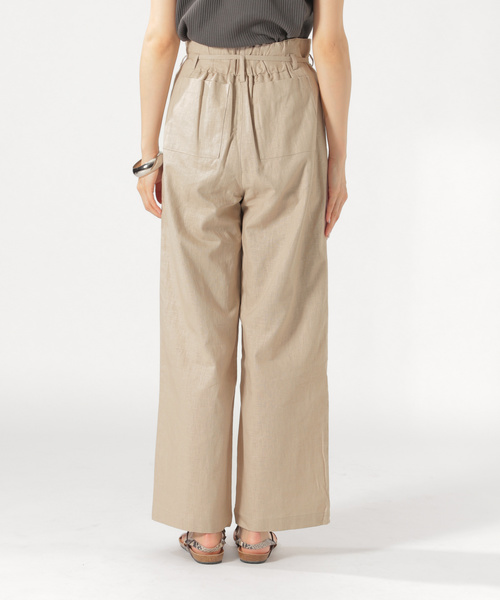 BAYFLOW（ベイフロー）の「リネンワイドパンツ（その他パンツ・レディース・オレンジ/ホワイト/カーキ/ナチュラル・MEDIUM/SMALL）」の11枚目の写真